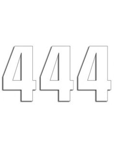 Paquet de 3 adhesius Two Sèries Number 4 White Blackbird Racing 5048-10-4