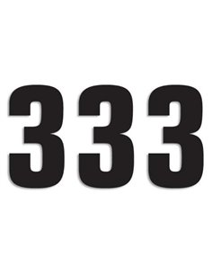 Paquete de 3 adhesivos Two Series Number 3 Black Blackbird Racing 5048-20-3