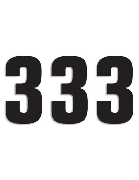 Paquet de 3 adhesius Two Sèries Number 3 Black Blackbird Racing 5048-20-3