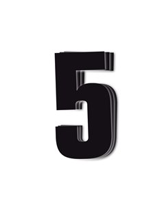 Number #5 16X7.5Cm Bk Blackbird Racing 5048/20/5