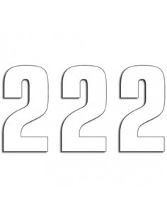 Number #2 16X7.5Cm Wh Blackbird Racing 5048/10/2