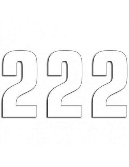 Paquet de 3 adhesius Two Sèries Number 2 White Blackbird Racing 5048-10-2