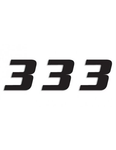 Paquete de 3 adhesivos One Series Number 3 Black Blackbird Racing 5049-20-3