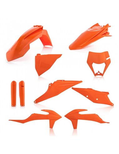 KTM EXC,EXC-F XC-W,XCF-W - Enduro Plastique Kit Orange - Modèles 2020-21 Polisport 91041