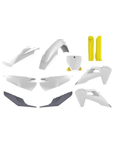 Husqvarna TC/FC - MX Plastic Kit White - 2019-20 Models Polisport 91018