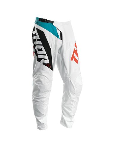 Pantalón motocross Thor S20 Sector Blade blanco/aqua Talla 36 Outlet