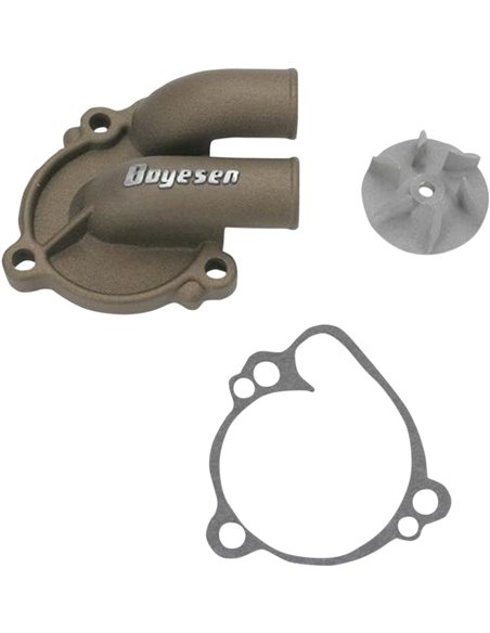 Kit de tapa y hélice de bomba de agua Supercooler Boyesen color magnesio WPK-10M