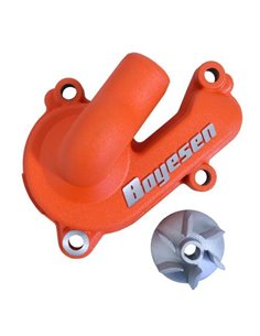Kit de hélice e tampa da bomba de água Boyesen Aluminum Orange Supercooler WPK41O