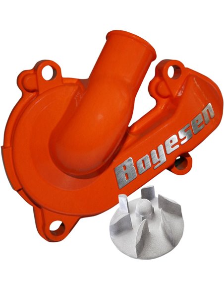WATER PUMP COVER & IMPELLER KIT SUPERCOOLER ALUMINUM ORANGE BOYESEN WPK-44O