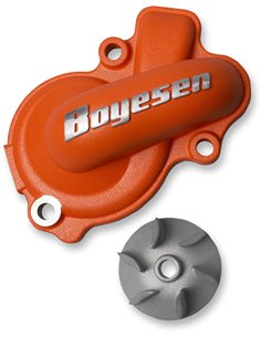 Boyesen Blue Supercooler Kit d'hélice et de capuchon de pompe à eau ALUMINUM ORANGE WPK-45O