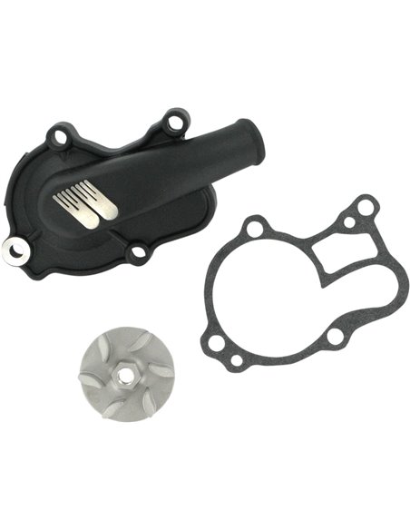 Kit de hélice e tampa da bomba de água Boyesen Aluminum Black Supercooler WPK32AB