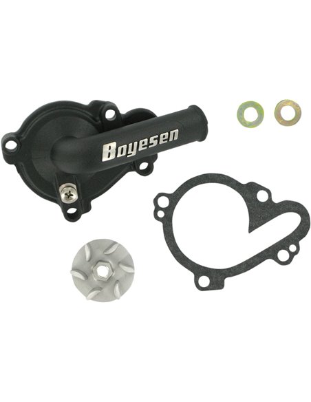 Kit de tapa y hélice de bomba de agua Supercooler Boyesen color negro WPK37B
