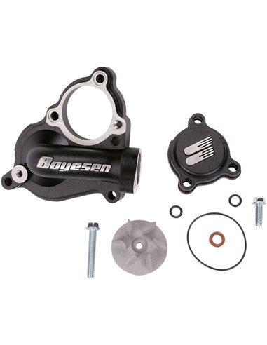 WATER PUMP COVER & IMPELLER KIT SUPERCOOLER ALUMINUM BLACK BOYESEN WPK-17B