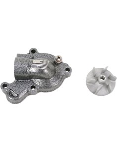 Kit de tapa y hélice de bomba de agua Supercooler Boyesen color plata WPK-38A