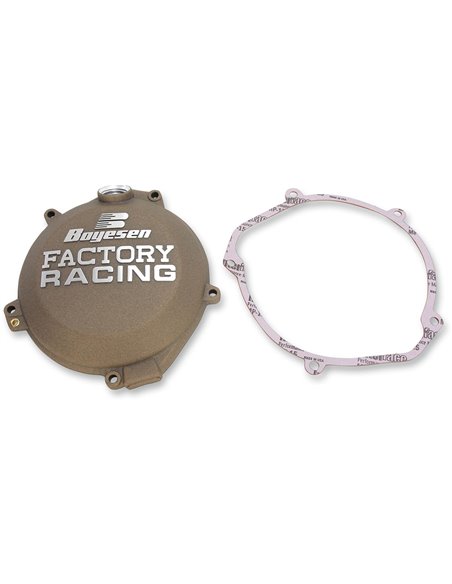 CLUTCH COVER FACTORY RACING ALUMINUM CUSTOM REPLACEMENT POWDER-COATED GRAY BOYESEN CC44CM