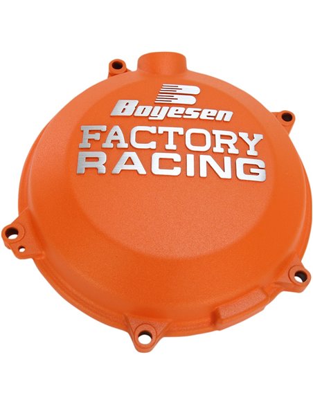 CLUTCH COVER FACTORY RACING ALUMINUM REPLACEMENT ORANGE BOYESEN CC45AO
