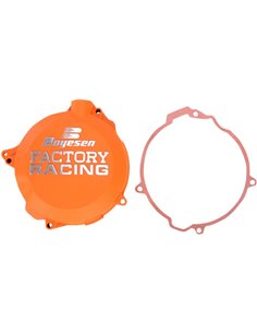 CLUTCH COVER FACTORY RACING ALUMINUM REPLACEMENT POWDER-COATED ORANGE BOYESEN CC-41O