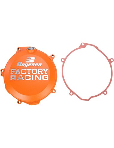 Tapa de embrague Boyesen Factory Racing color naranja recubrimiento en polvo CC-44AO