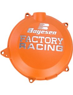 Tapa de embrague Boyesen Factory Racing color naranja recubrimiento en polvo CC-45O