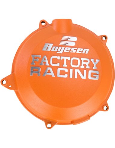 Tapa de embrague Boyesen Factory Racing color naranja recubrimiento en polvo CC-45O