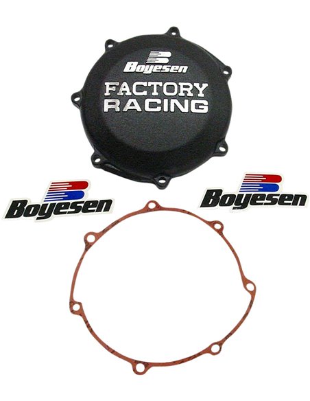 Coberta d'embragatge FACTORY RACING alumini negre CC-37B