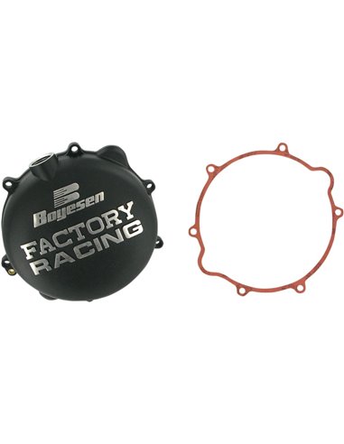 Tapa de embrague Boyesen Factory Racing color negro CC-42B