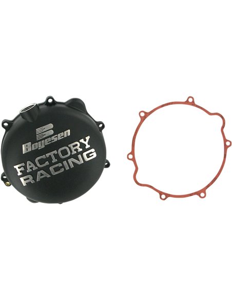 Tapa de embrague Boyesen Factory Racing color negro CC-42B