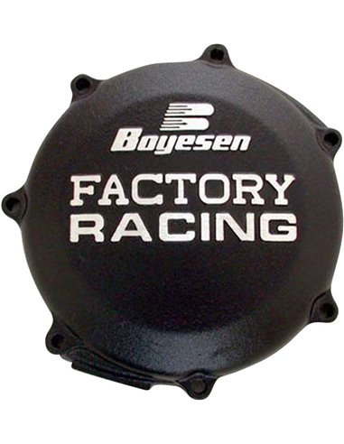 Tapa de embrague Boyesen Factory Racing color negro CC-37AB