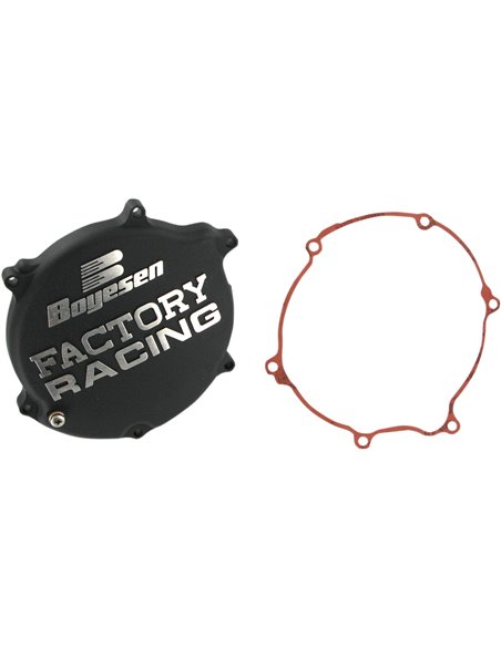 Tapa de embrague Boyesen Factory Racing color negro CC-11AB