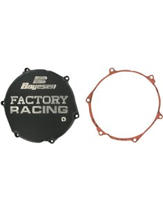 Tapa de embrague Boyesen Factory Racing color negro CC-12B