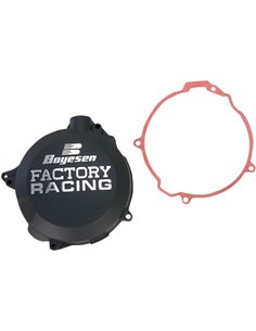 CLUTCH COVER FACTORY RACING ALUMINUM REPLACEMENT POWDER-COATED BLACK BOYESEN CC-41B