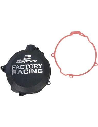 CLUTCH COVER FACTORY RACING ALUMINUM REPLACEMENT POWDER-COATED BLACK BOYESEN CC-41B