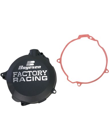 Tapa de embrague Boyesen Factory Racing color negro recubrimiento en polvo CC-41B