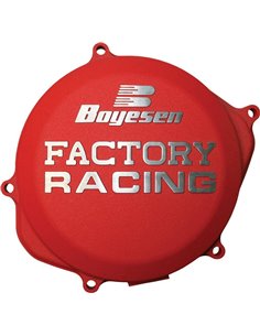CLUTCH COVER FACTORY RACING ALUMINUM REPLACEMENT RED BOYESEN CC-07AR