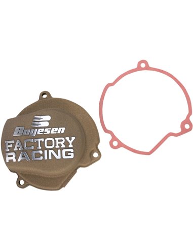 IGNITION COVER FACTORY RACING ALUMINUM REPLACEMENT POWDER-COATED MAGNESIUM BOYESEN SC-40AM