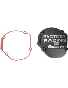 IGNITION COVER FACTORY RACING ALUMINUM REPLACEMENT BLACK BOYESEN SC-02AB