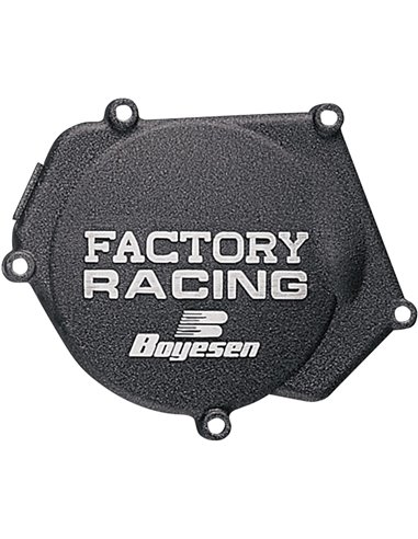 Tapa de encendido de aluminio Boyesen Factory Racing color negro SC-12B