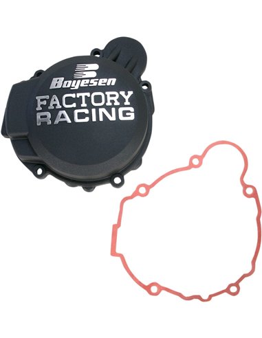 IGNITION COVER FACTORY RACING ALUMINUM REPLACEMENT POWDER-COATED BLACK BOYESEN SC-41AB
