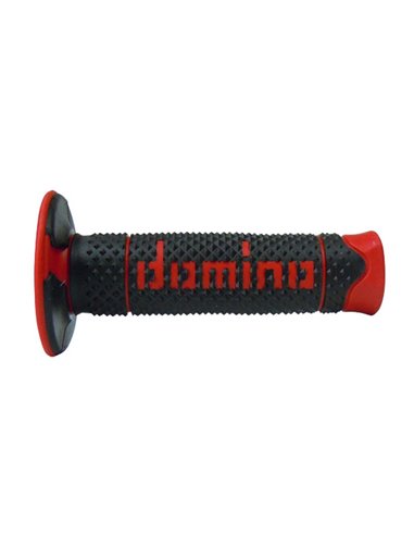 Domino Poignées Full Grip Noir/Rouge