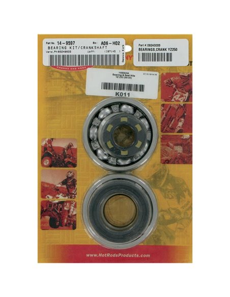 Hot Rods Crankshaft Main Bearing and Seal Kit Yamaha YZ 250 1999-00