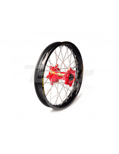 Complete wheel Haan Wheels black rim 19-2,15 red hub 1 16416/3/6