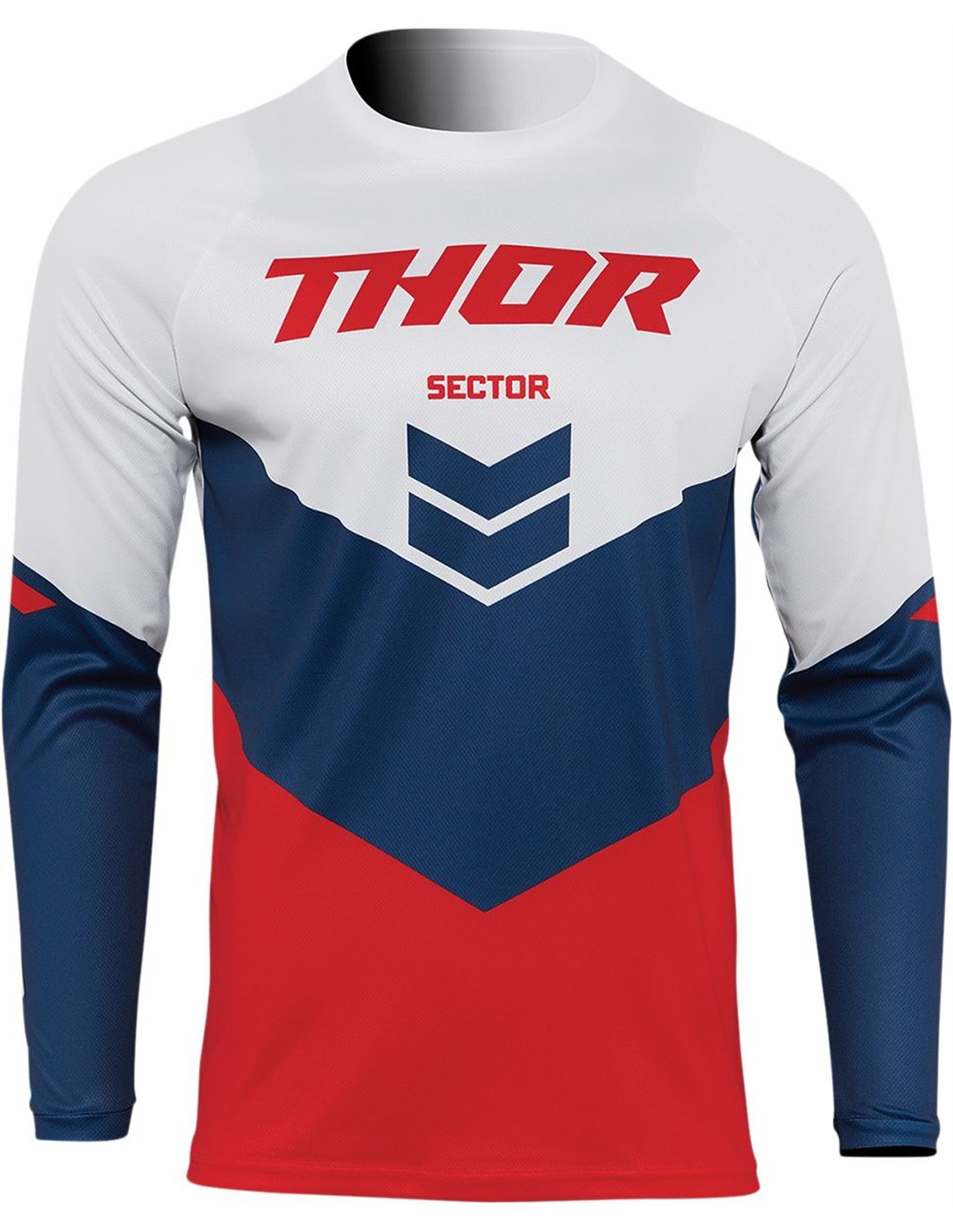 Camiseta motocross Thor-MX Chevron rojo/azul S