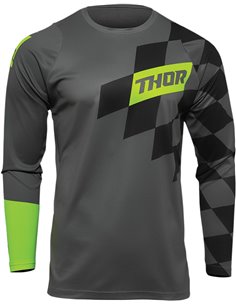 Camiseta motocross niño(a) Thor-MX 2022 Sector Birdrock gris/acid S 2912-2005