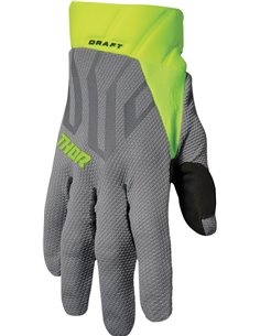 Guantes motocross Thor-MX 2022 Draft gris/acid XS 3330-6812