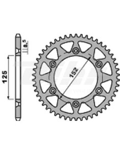 PBR Rear Sprocket 49 Teeth Aluminum Standard Pitch 520 Type 4649 Beta RR250