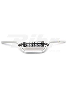 Guidon Renthal Quad TRX LTZ argent avec protection noire 787-01-SI-03-219