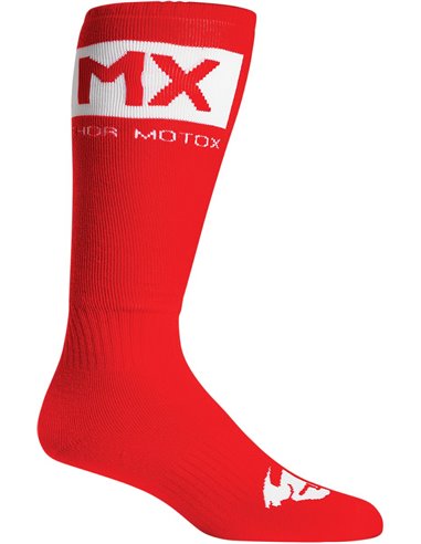 Sock Mx Solid Rd/Wh 6-9 THOR-MX 2023 3431-0673