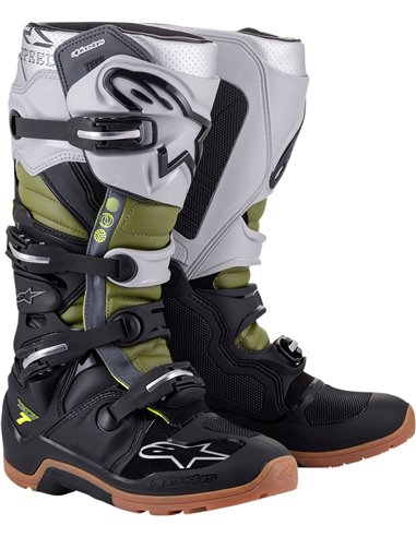 Motocross boots T7 Enduro Bk/Si/Gn 11 Alpinestars 2012114-1916-11