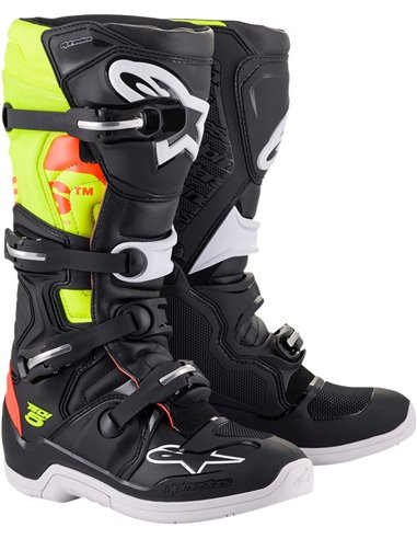 Motocross boots Tech5 Bk/R/Y Fl 11 Alpinestars 2015015-1355-11