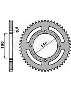 PBR steel crown 49 teeth pitch 420 Kawasaki KX80 small wheel